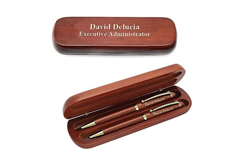 Personalized engraved pen set, Capricorn gifts